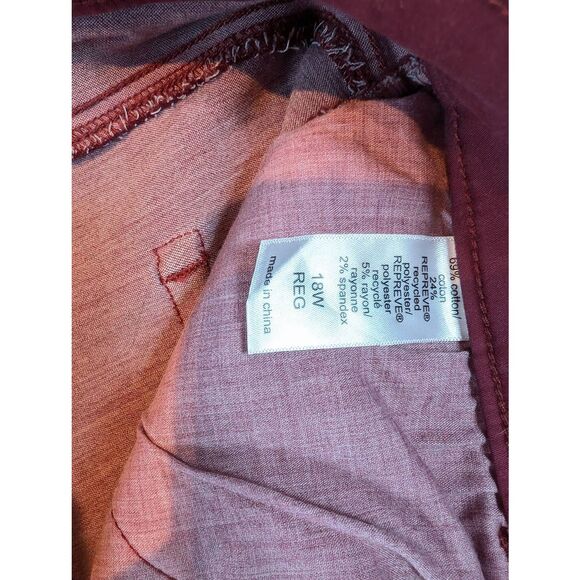 Maurices bootcut highrise maroon pants 18w * - Picture 4 of 4